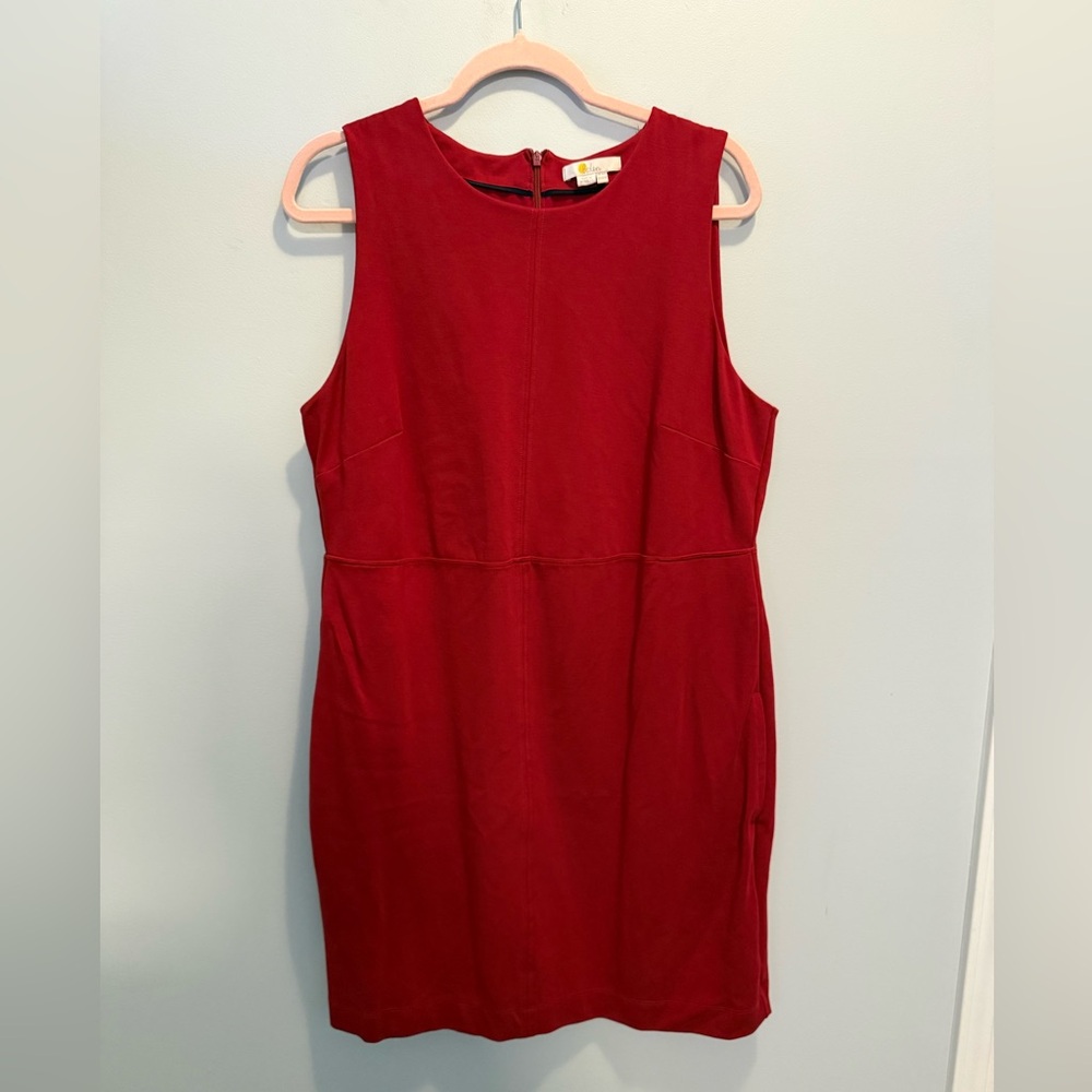 Boden Sleeveless Mini Dress in Deep Red